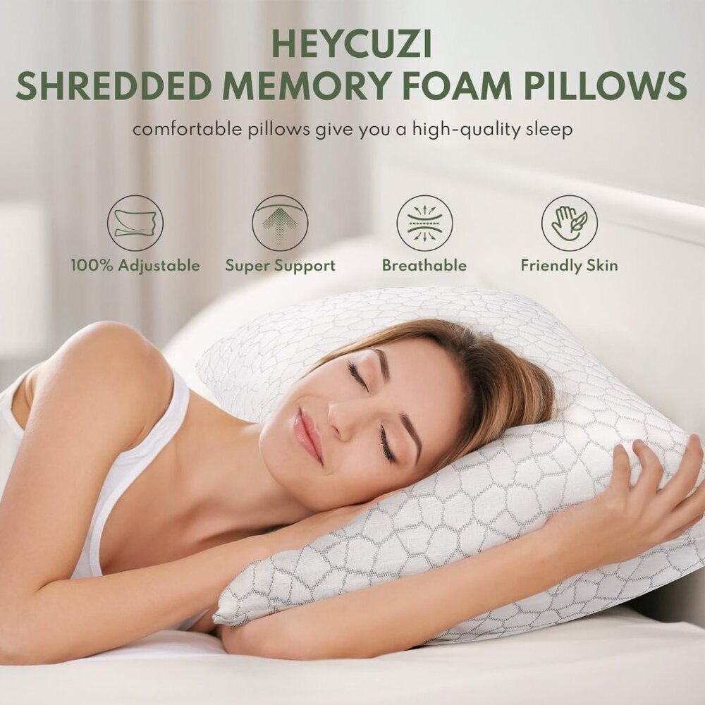Cooling Shredded Memory Foam Pillow for Sleeping